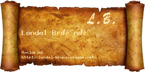 Lendel Brúnó névjegykártya